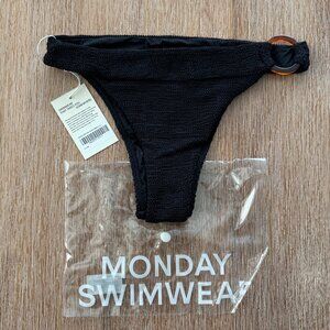 Monday Swimwear Antigua bottom-black crinkle